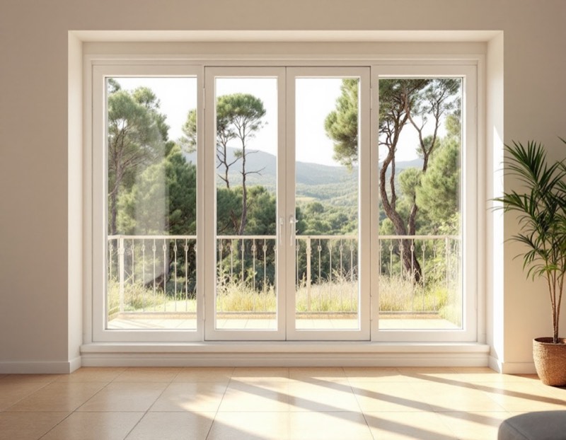Fenêtre double vitrage dans un séjour lumineux